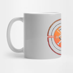 Abstract Design Orange - Grey Shapes - Cool Geometry Mug